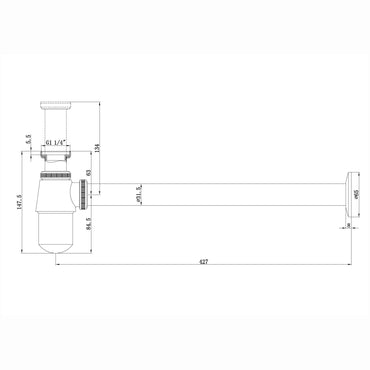 Buy Traditional round washbasin sink bottle trap waste - matt black Online UK | HOUSE OF ENKI