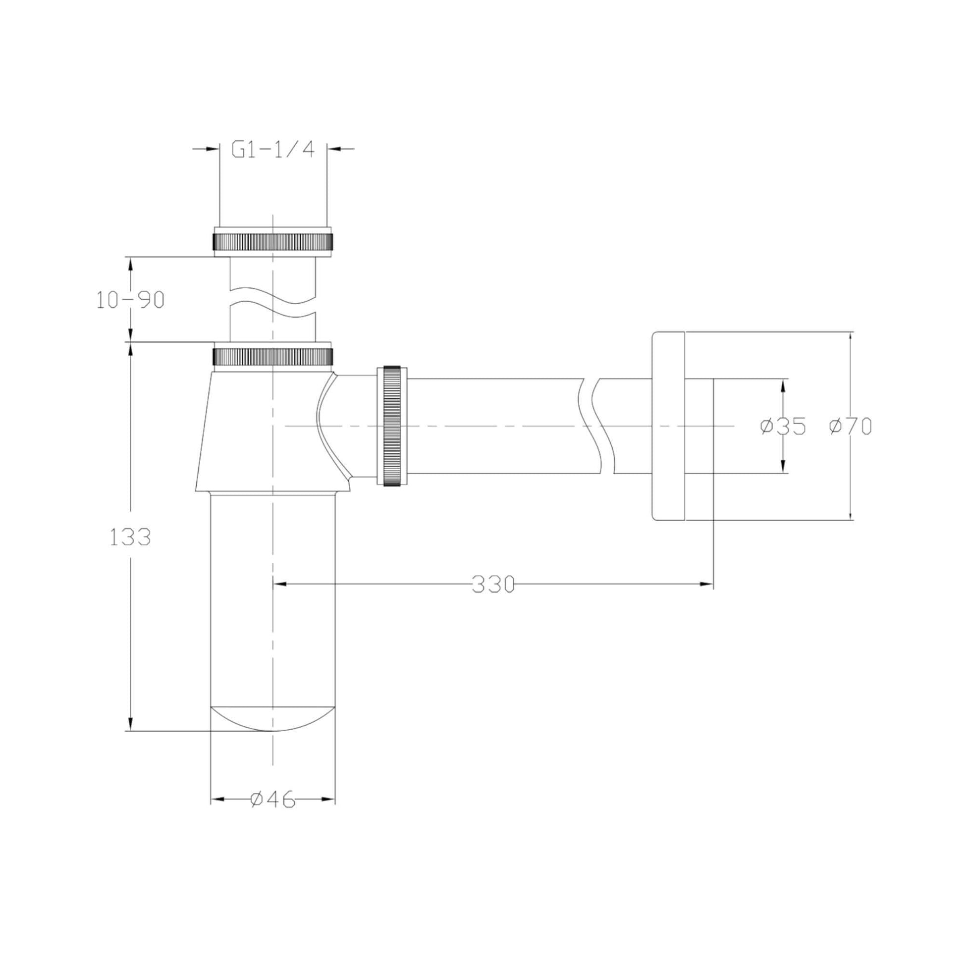 Buy Traditional round washbasin sink bottle trap waste - antique brass Online UK | HOUSE OF ENKI