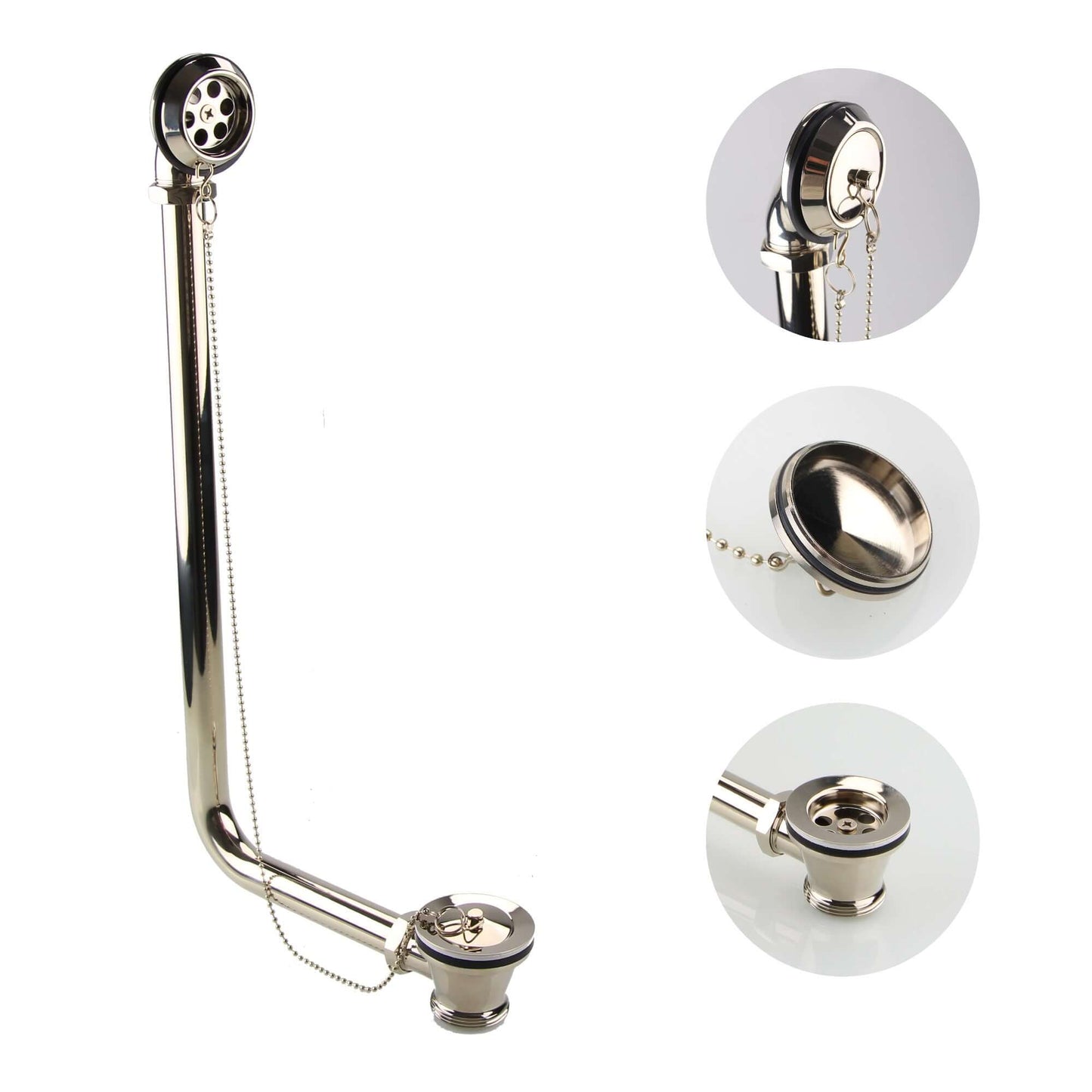 Buy Roll top bath pack incl. exposed bath waste, shrouds and bath trap - gold Online UK | HOUSE OF ENKI