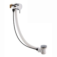 Round freeflow bath filler with overflow and pop up waste - chrome - Taps