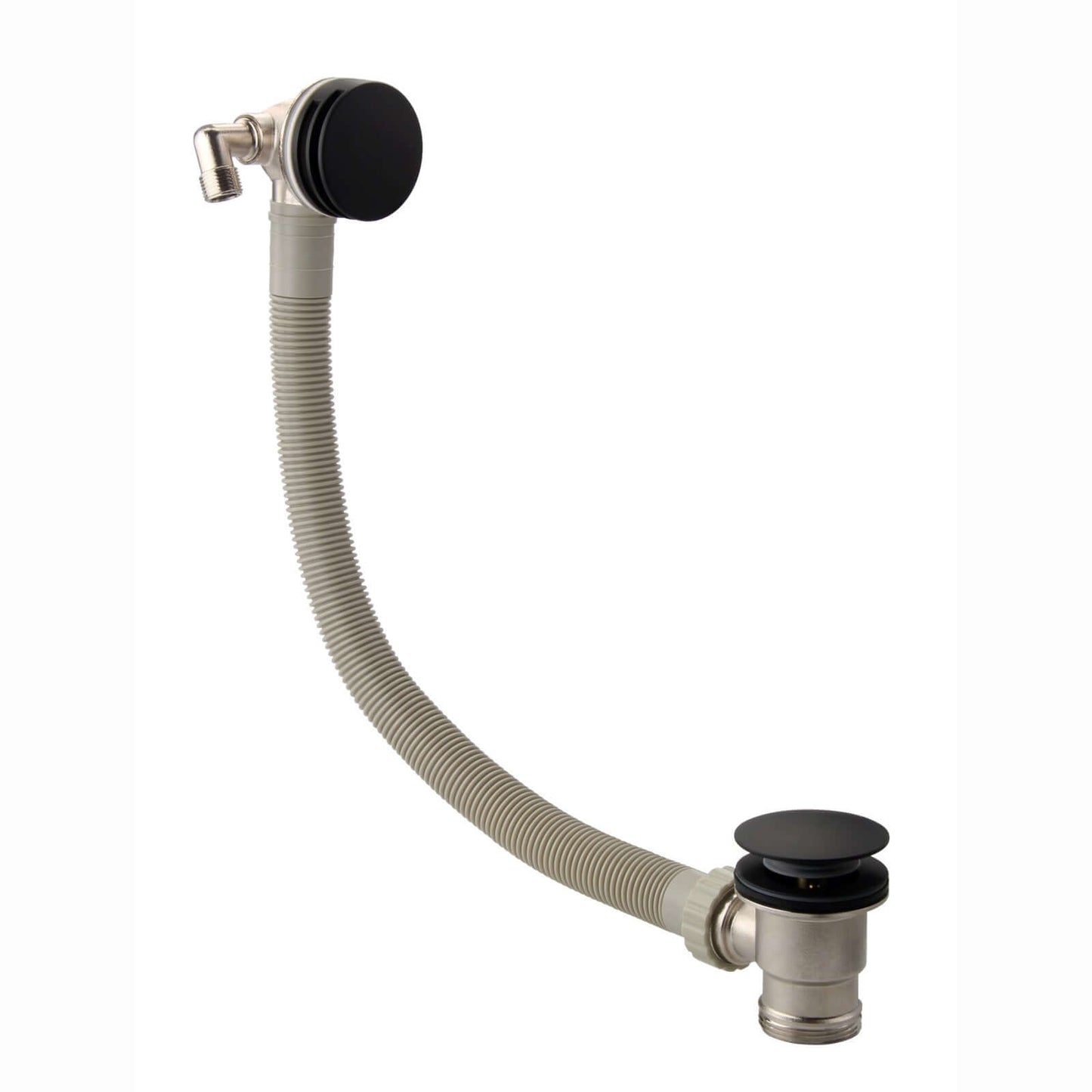 Buy Round Bath Filler with Easy Clean Sprung Waste & Overflow - Matt Black Online UK | HOUSE OF ENKI