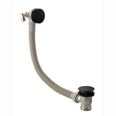 Buy Round Bath Filler with Easy Clean Sprung Waste & Overflow - Matt Black Online UK | HOUSE OF ENKI