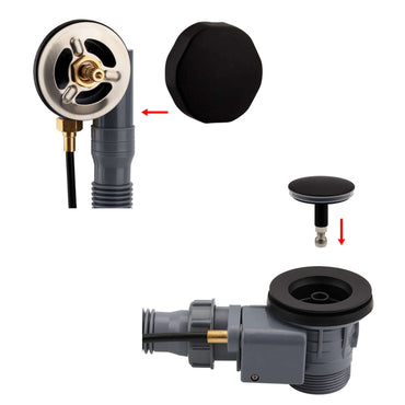 Buy Luxury Bath Pop Up Waste with Overflow Easy Clean - Matt Black Online UK | HOUSE OF ENKI