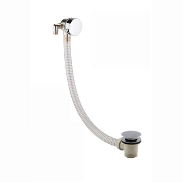 Buy Round Bath Filler with Easy Clean Sprung Waste & Overflow - Chrome Online UK | HOUSE OF ENKI