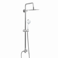 Buy Dune dual shower riser kit adjustable height angled round easy clean head 200mm, 3 setting handshower - chrome Online UK | HOUSE OF ENKI
