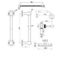 Buy Downton Exposed Traditional Thermostatic Shower Set Incl. Twin Shower Valve And Slider Rail Kit, Soap Holder - Antique Brass Online UK | HOUSE OF ENKI
