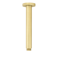 Round ceiling mounted shower arm 180mm - brushed brass
