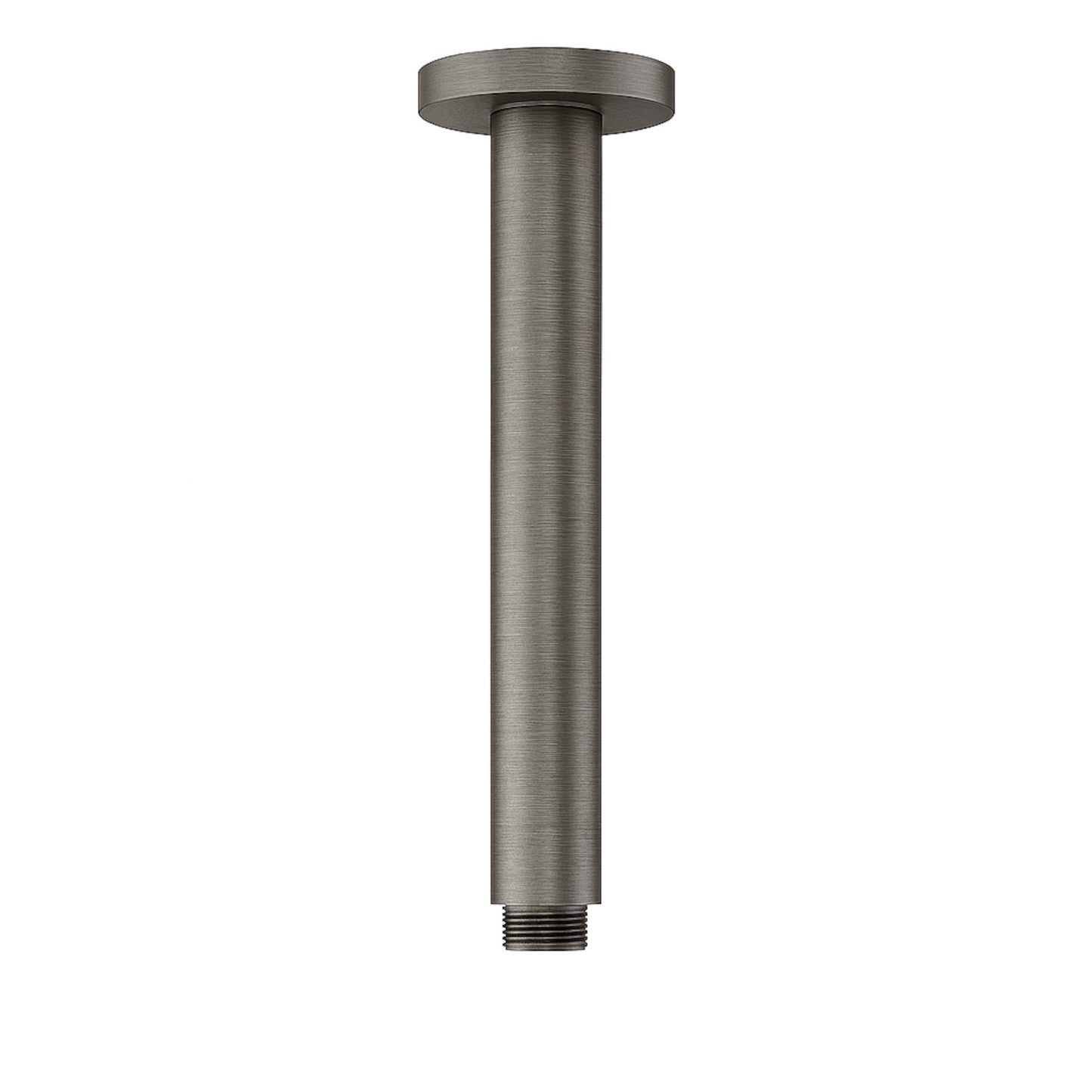 Round ceiling mounted shower arm 180mm - gunmetal grey