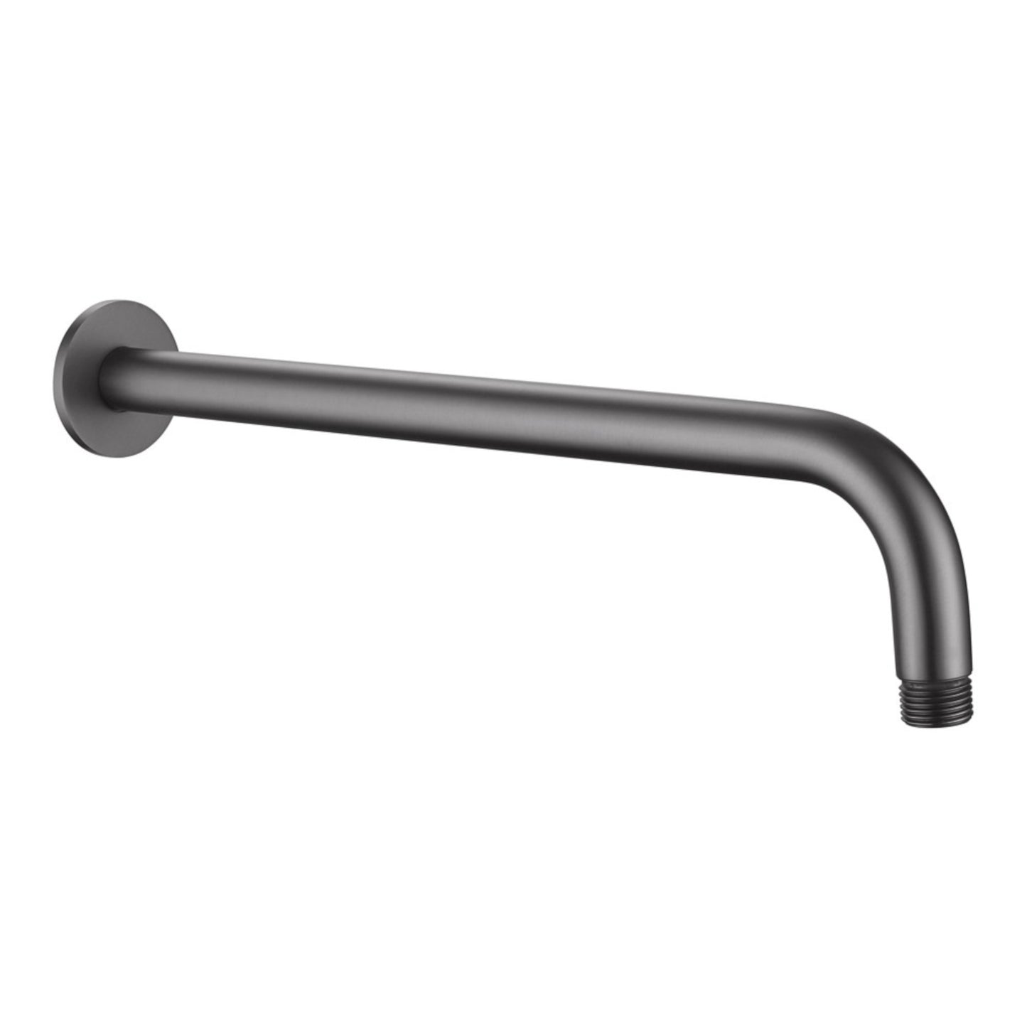 Round wall mounted shower arm 320mm - gunmetal grey