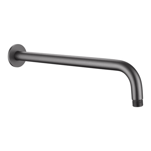 Round wall mounted shower arm 320mm - gunmetal grey