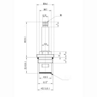 Brass 1/2" single valve - basin mixer, twin basin, twin bath, bath mixer tap, (not bidet) Downton - HOT