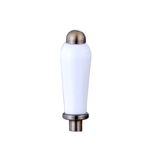 Buy Single lever with white ceramic for Downton basin or bath tap - antique brass online UK