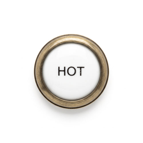 HOT ceramic indicator with retainer for handle BT3203, BT3206, BT3208, BT3213 Camberley - antique brass