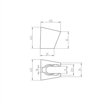 Standard wall bracket for shower heads - gunmetal grey
