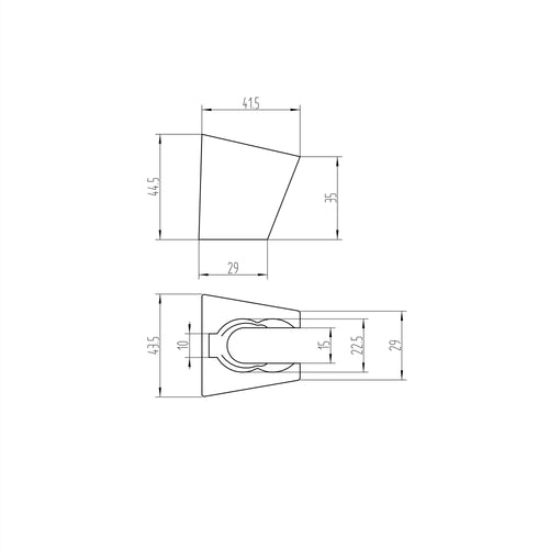 Buy Standard wall bracket for shower heads - gunmetal grey online UK