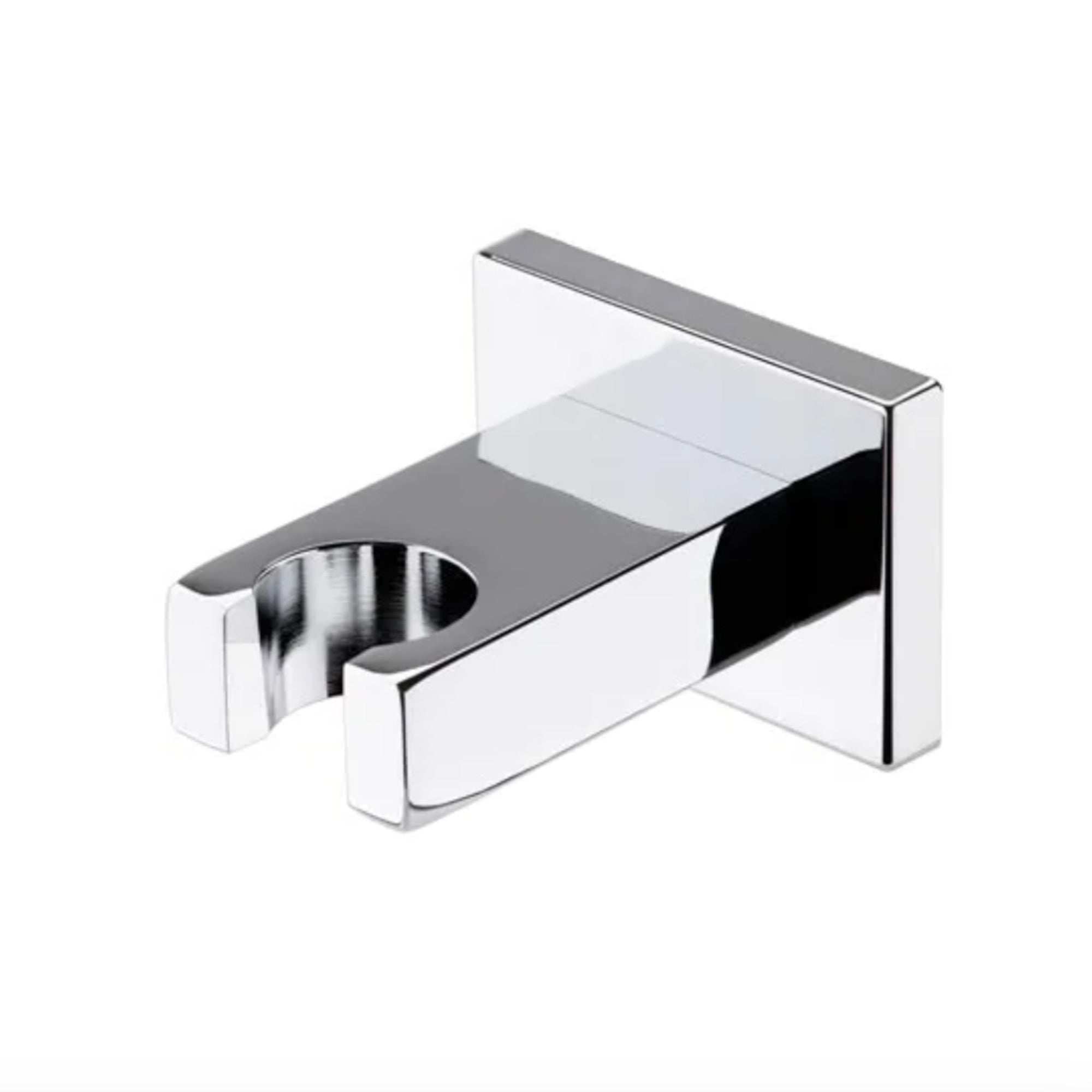 Rectangle wall bracket for shower heads solid brass - chrome