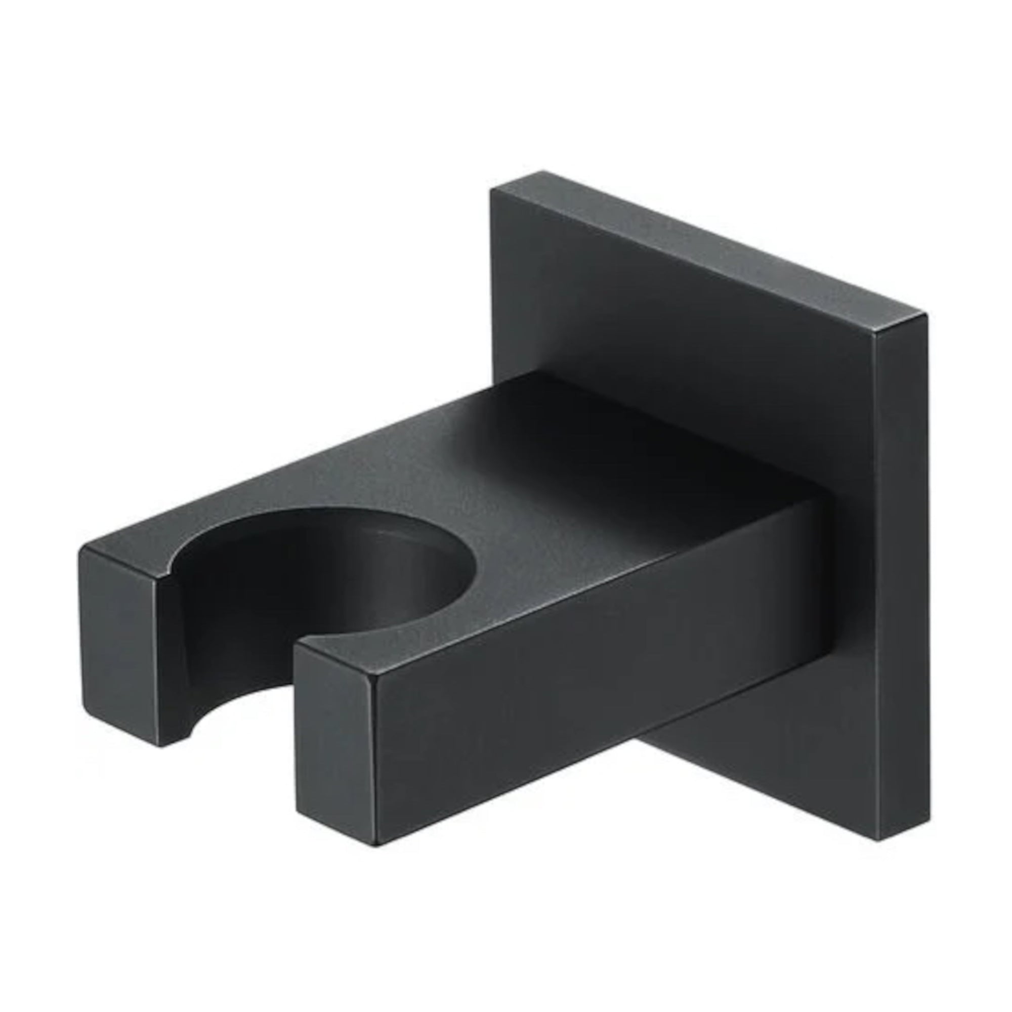 Rectangle wall bracket for shower heads solid brass - matt black