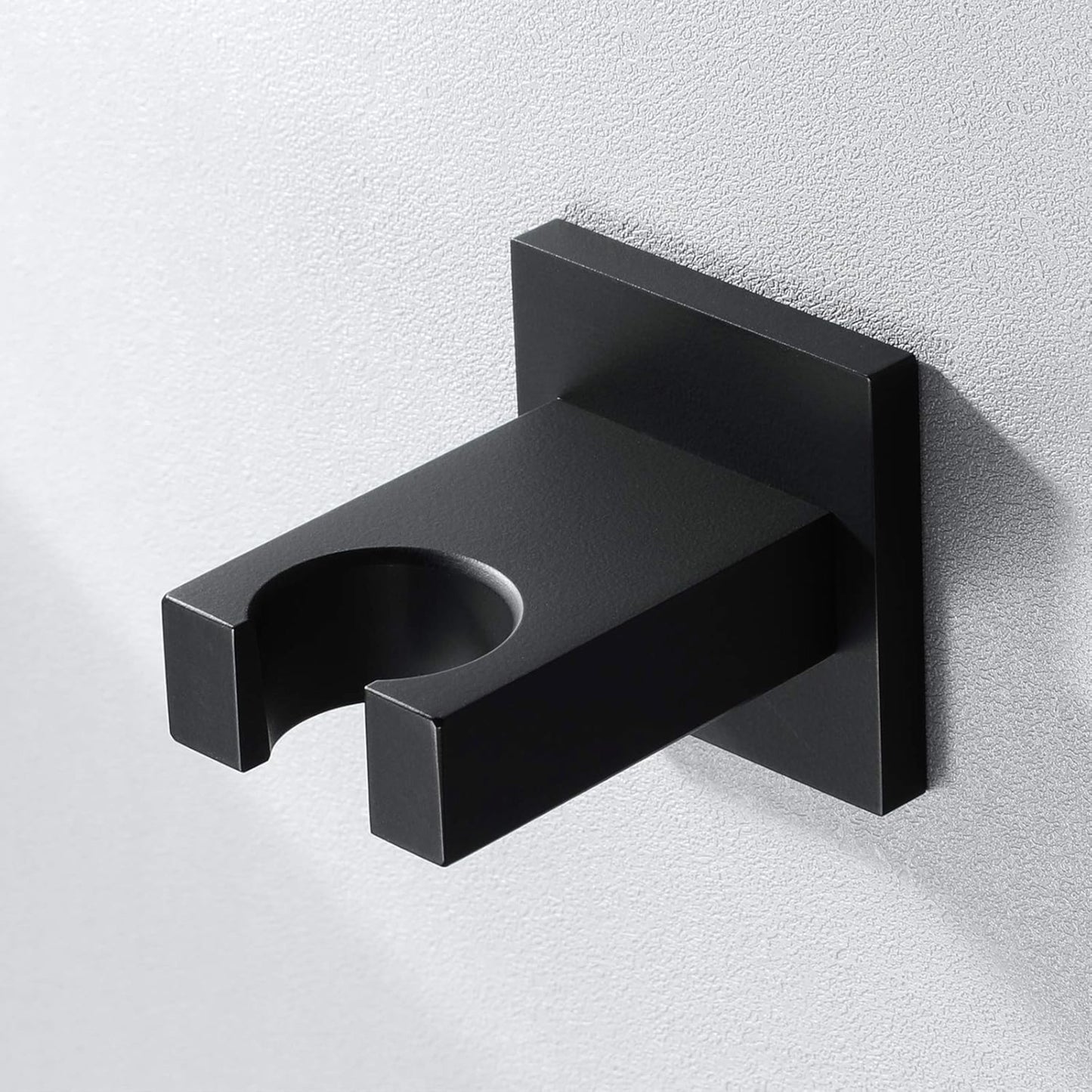 Rectangle wall bracket for shower heads solid brass - matt black