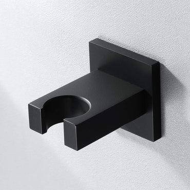 Rectangle wall bracket for shower heads solid brass - matt black