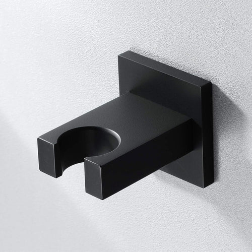 Buy Rectangle wall bracket for shower heads solid brass - matt black online UK