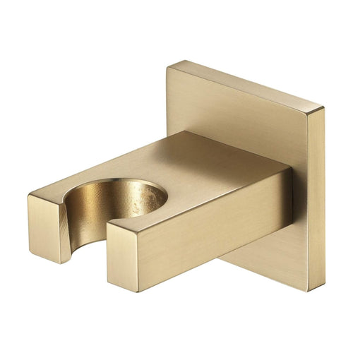 Buy Rectangle wall bracket for shower heads solid brass - brushed brass online UK