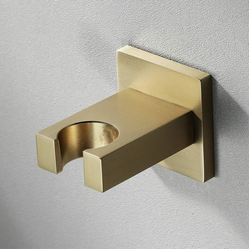 Buy Rectangle wall bracket for shower heads solid brass - brushed brass online UK