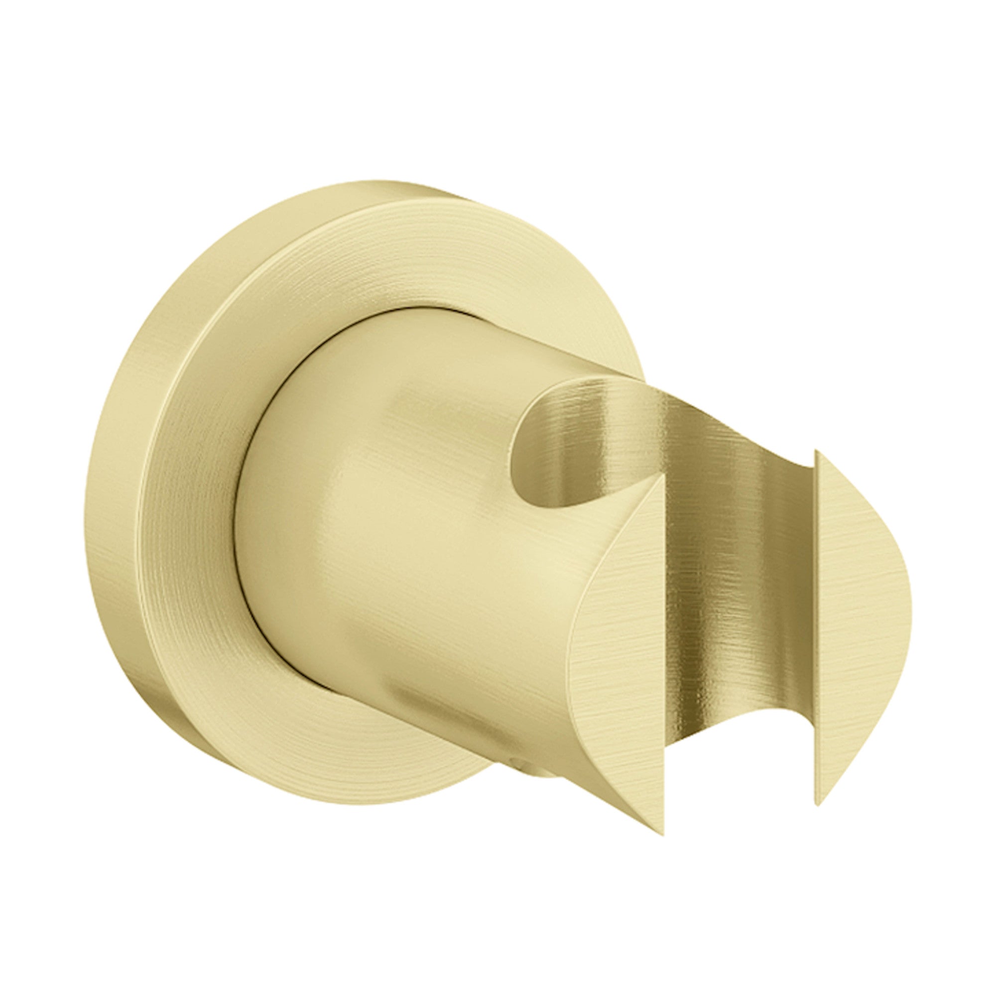 Round wall bracket for shower heads solid brass - brushed brass