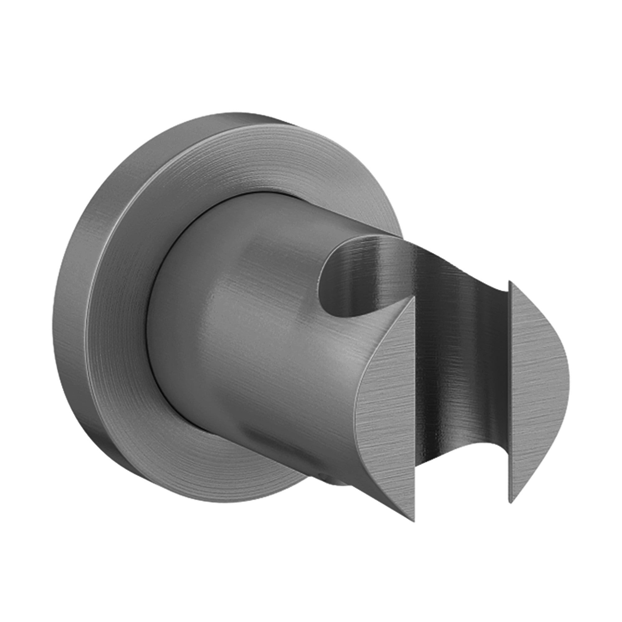 Round wall bracket for shower heads solid brass - gunmetal grey