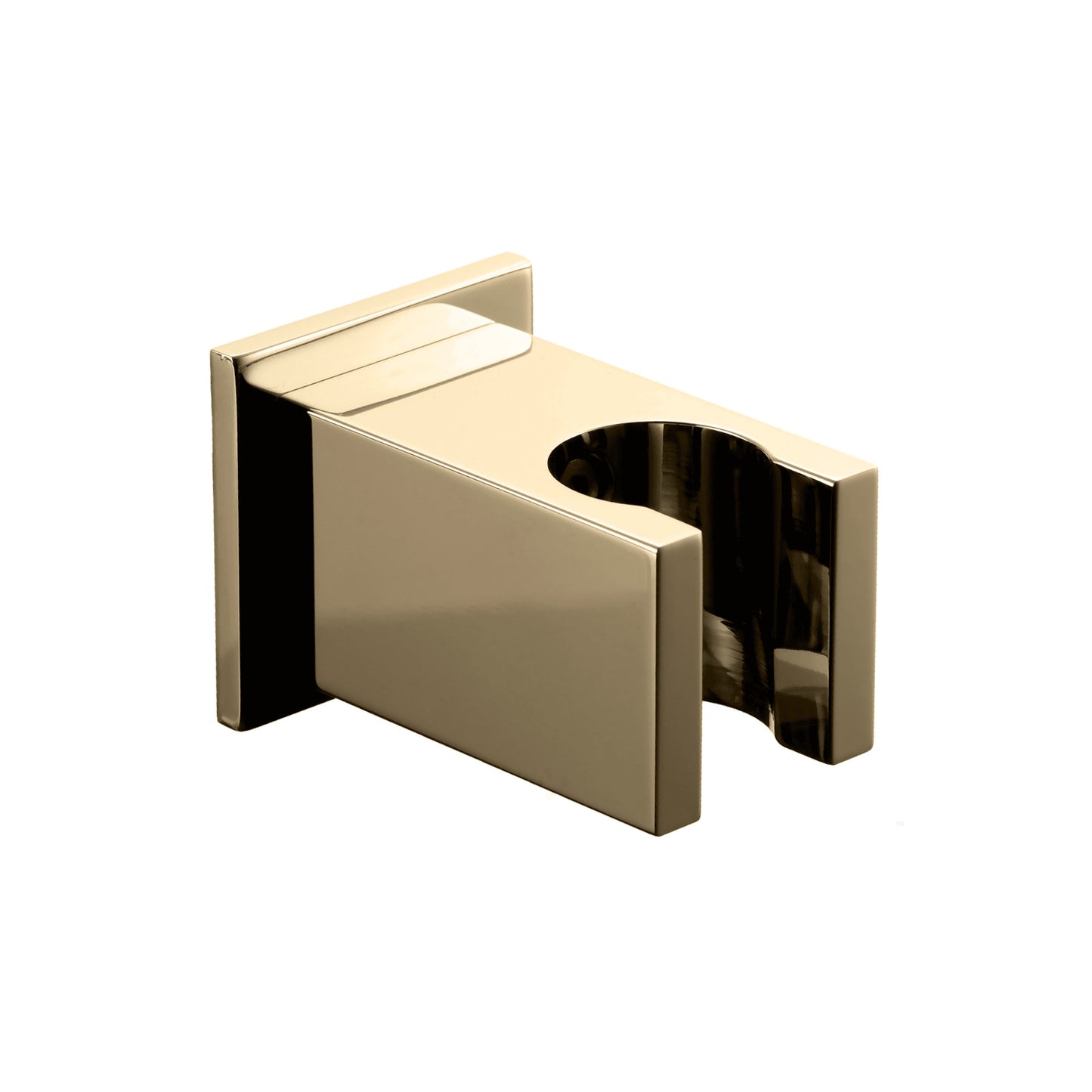 Square wall bracket for shower heads solid brass - brushed brass