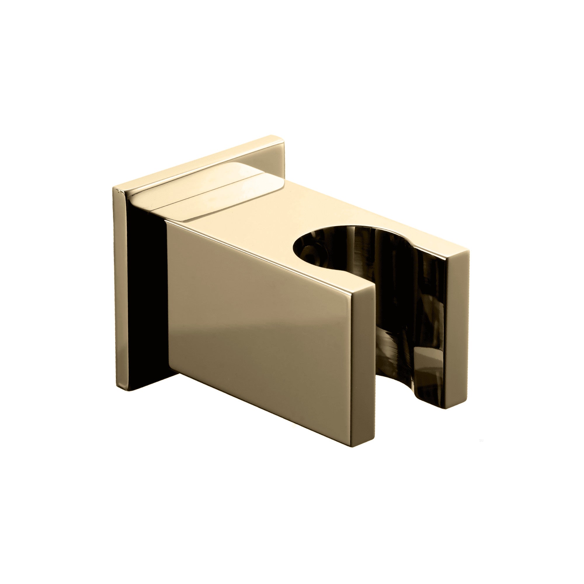 Square wall bracket for shower heads solid brass - brushed brass