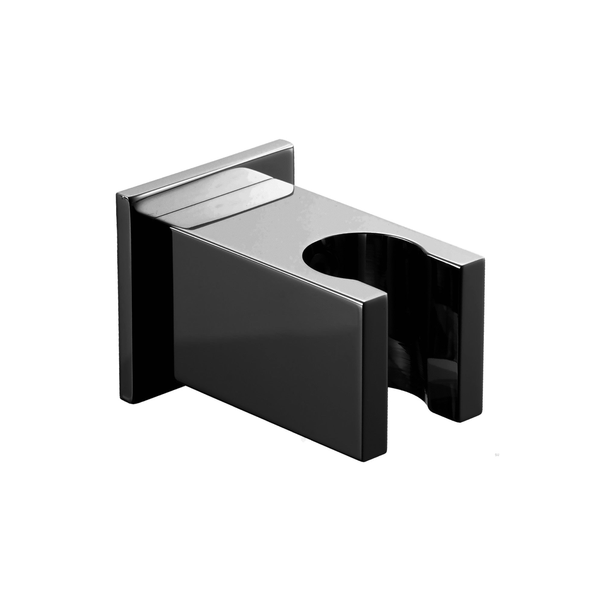 Square wall bracket for shower heads solid brass - gunmetal grey