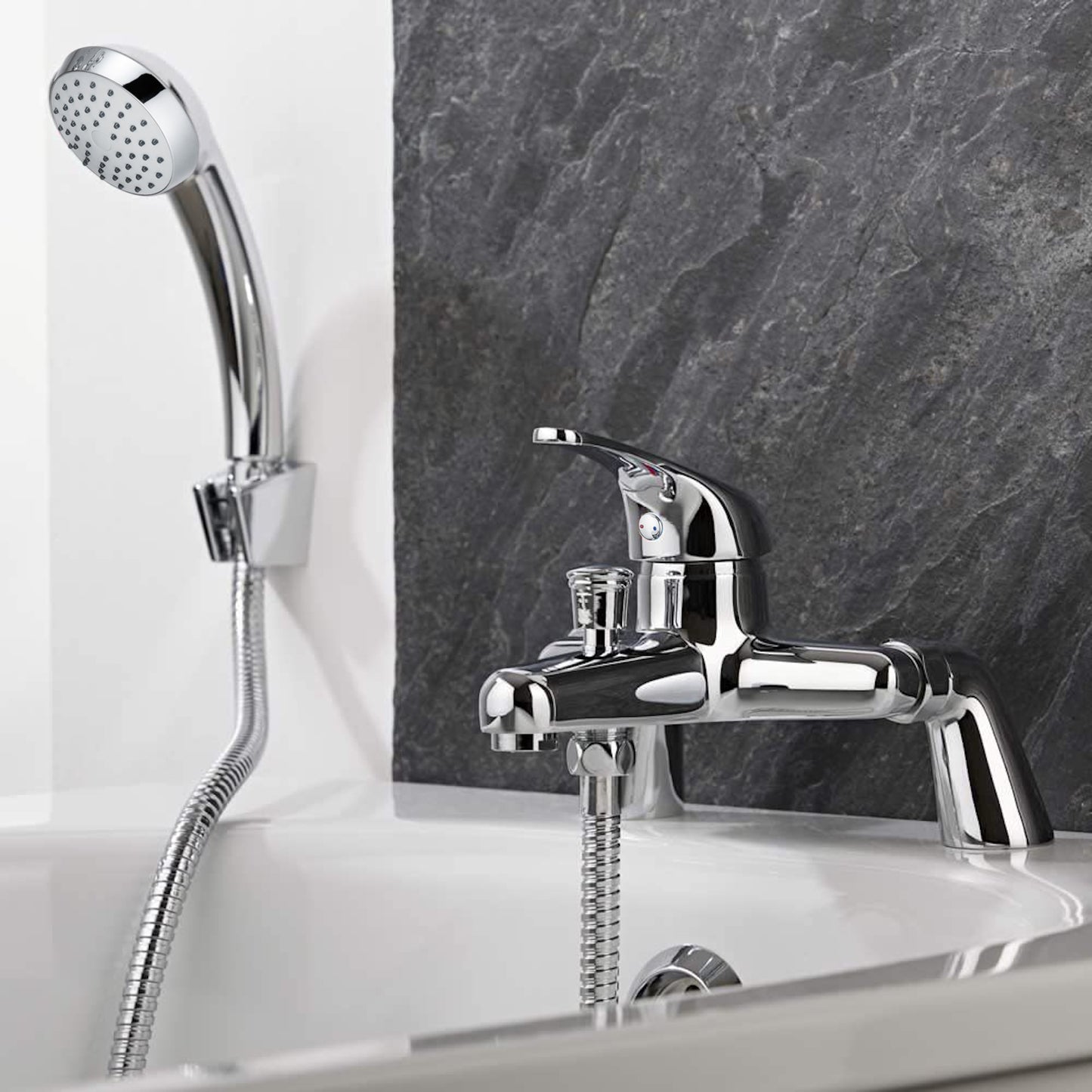 Tate bath shower mixer tap - chrome