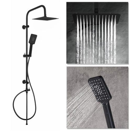 Buy Milly bath shower mixer tap with dual rigid riser - matt black online UK