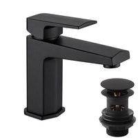 Milly geo inspired hexagonal basin sink mixer tap + slotted waste - matt black