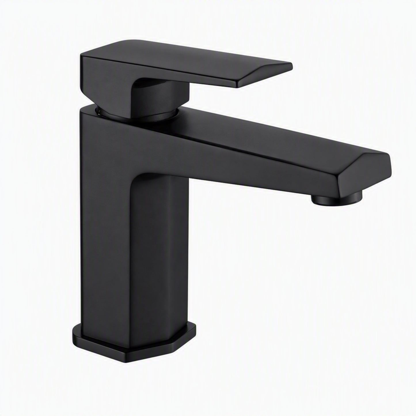 Milly geo inspired hexagonal basin sink mixer tap + slotted waste - matt black