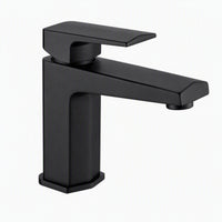 Milly geo inspired hexagonal basin sink mixer tap + slotted waste - matt black