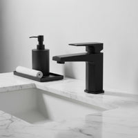 Milly geo inspired hexagonal basin sink mixer tap + slotted waste - matt black