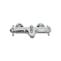 Gallant traditional thermostatic bath shower mixer tap wall mounted - chrome