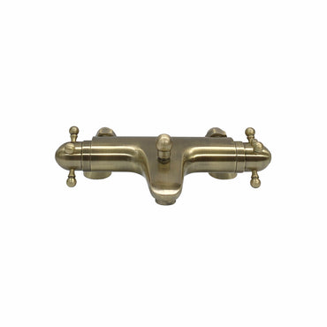 Gallant traditional thermostatic bath shower mixer tap deck mounted - antique brass