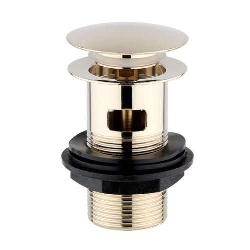 Buy Downton basin mixer tap with white ceramic levers + slotted waste - gold online UK
