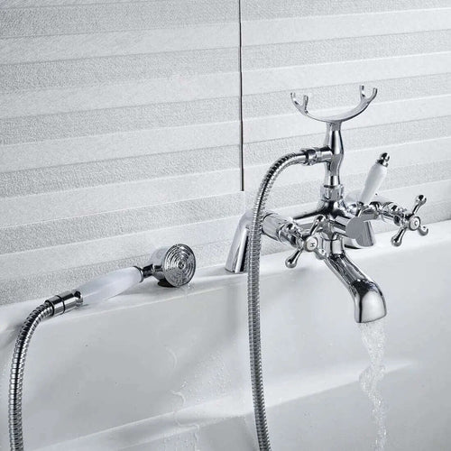 Buy Beaumont Chrome Traditional Bath Shower Mixer Tap Crosshead online UK