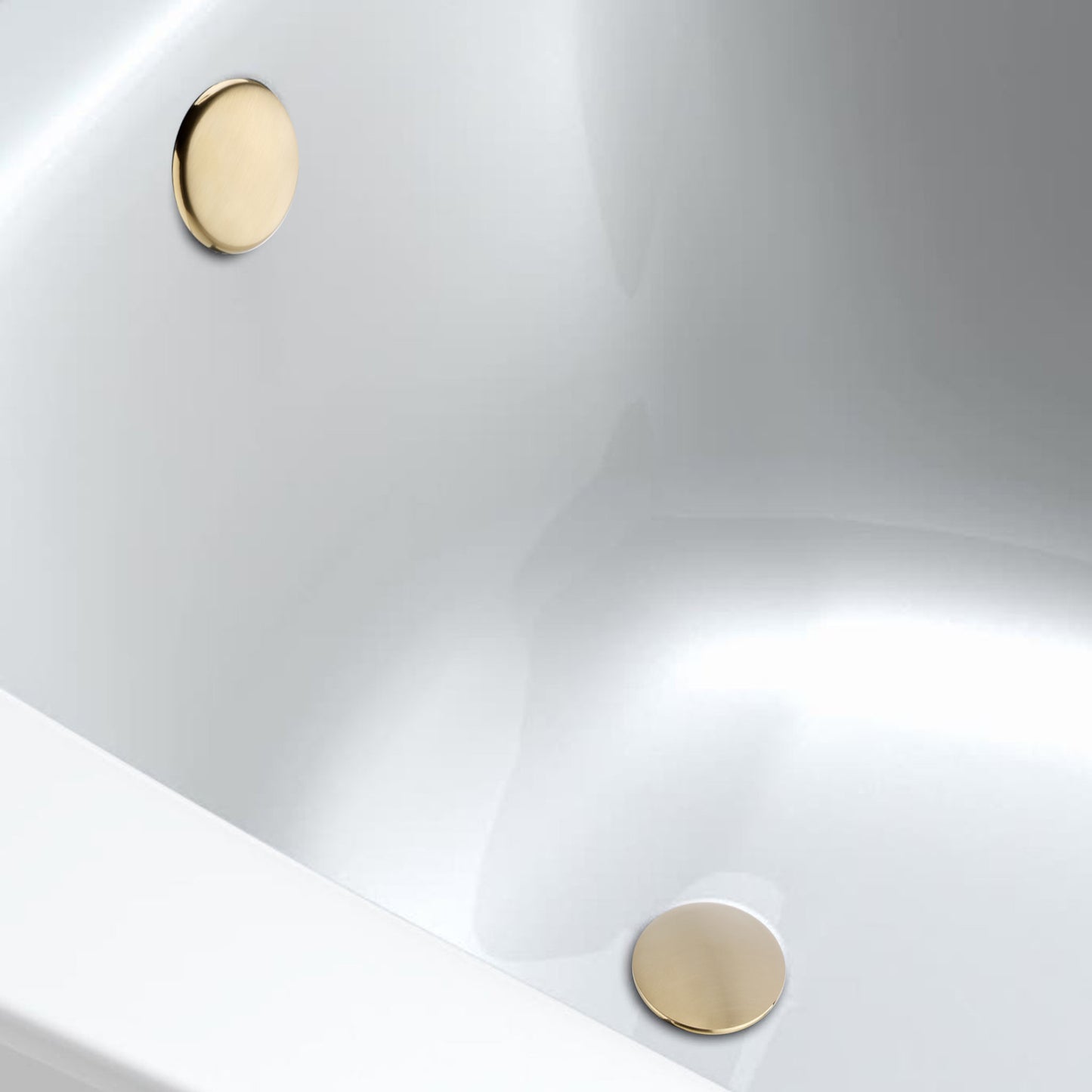 Mykonos bundle incl. bath shower mixer tap with dual riser rail, basin mixer, bath and basin wastes - brushed brass