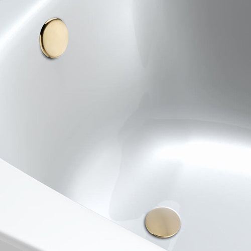 Buy Mykonos bundle incl. bath shower mixer tap with dual riser rail, basin mixer, bath and basin wastes - brushed brass online UK