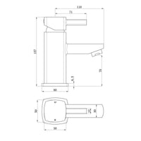 Stella bundle incl. bath shower mixer tap with dual riser rail, basin mixer, bath and basin wastes - chrome