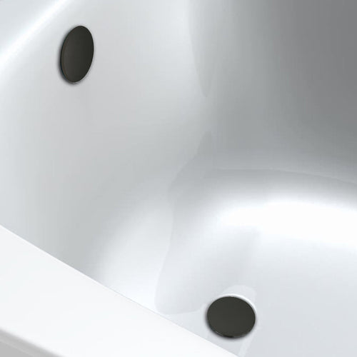 Buy Mykonos bundle incl. bath shower mixer tap with dual riser rail, basin mixer, bath and basin wastes - matt black online UK