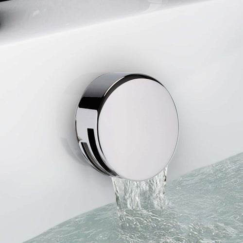 Buy Round overflow bath filler with 3/4" deck bath side valves (pair) - chrome online UK
