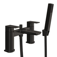 Mykonos contemporary bath shower mixer tap - matt black