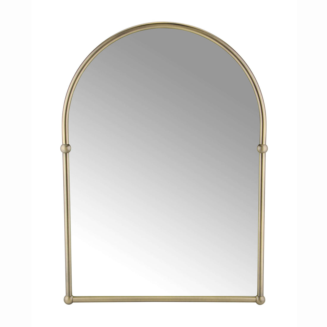 Elizabeth traditional brass framed decorative arched mirror - antique ...