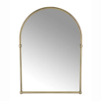 Elizabeth traditional brass framed decorative arched mirror - antique bronze