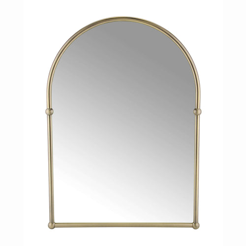 Buy Elizabeth traditional brass framed decorative arched mirror - antique brass online UK